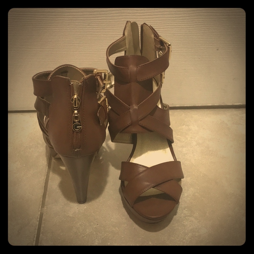 Guess Cognac Size 9 Heel